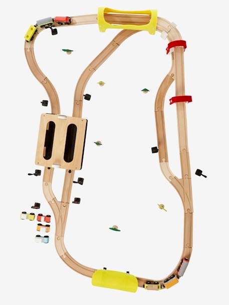 Kinder Eisenbahn aus Holz FSC®, 66 Teile - mehrfarbig - 6