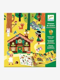 Spielzeug-Kreativität-Sticker, Collagen & Knetmasse-Sticker-Buch ZAUBERWALD DJECO
