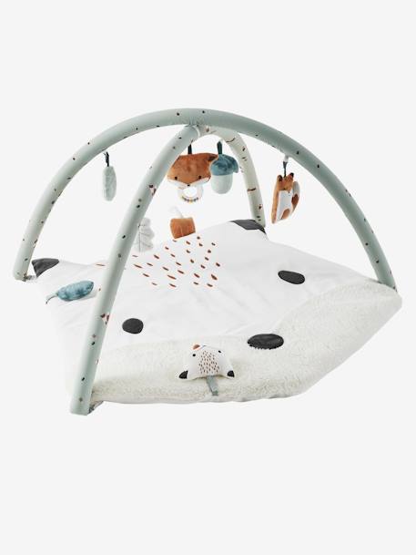 Baby Activity-Decke mit Spielbogen, Tiergesicht - orange tiger/pandafreunde+weiß polarfuchs - 11