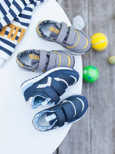 Jungen Baby Sneakers, Klett - grau - 6