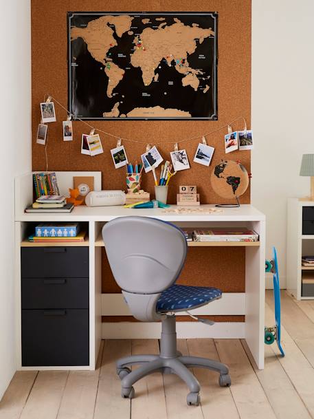 Kinder Schreibtischstuhl „Superheld“ mit Rollen, verstellbar - blau/grau - 5
