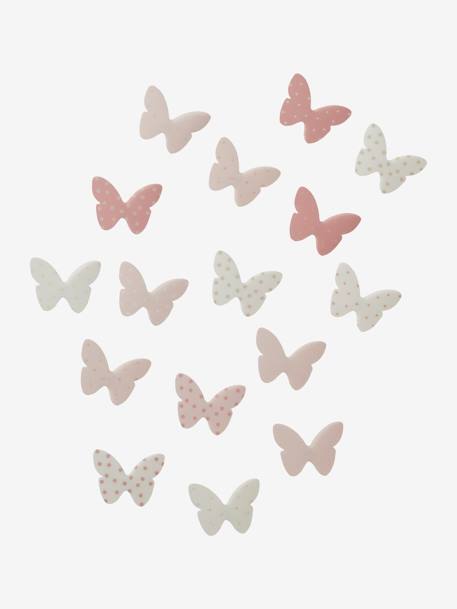 Kinderzimmer 14er-Set Deko-Schmetterlinge - mehrfarbig+rosa - 3