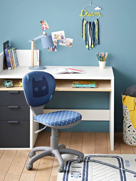 Kinder Schreibtischstuhl „Superheld“ mit Rollen, verstellbar - blau/grau - 6