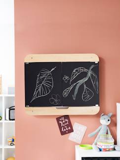 Spielzeug-Kreativität-Wandtafel zum Aufklappen, Whiteboard und Papierrolle, Holz FSC®