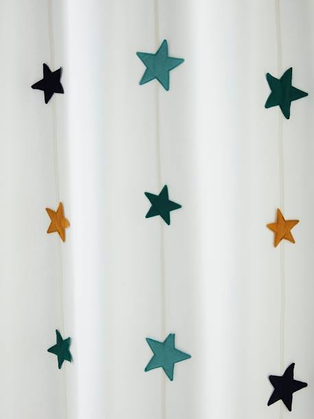 Kinderzimmer Vorhang MAGIE, Sternengirlanden - wollweiß+wollweiß/sterne mehrfarbig - 5