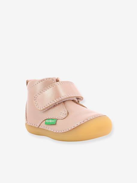 Mädchen Baby Lauflern-Boots SABIO KICKERS - rosa bedruckt+rosa metallic - 5