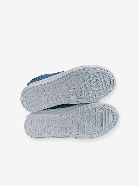 Jungen Stoff-Sneakers mit Gummizug - blau/senfgelb+grau+khaki dinos - 5