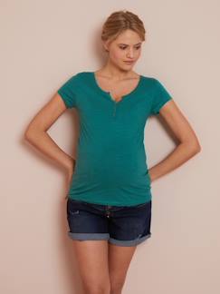 Umstandsmode-Umstandsshirts-Henley-Shirt für Schwangerschaft und Stillzeit Oeko-Tex®