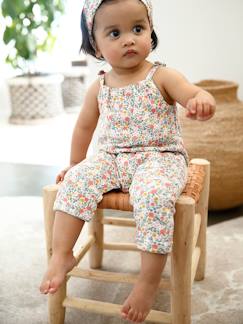 Günstige Mehrstück-Packungen-Babymode-Jumpsuits & Latzhosen-Mädchen Baby-Set: Overall & Haarband Oeko-Tex