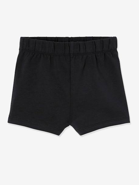 2er-Pack Mädchen Shortys Oeko-Tex - grau meliert+schwarz+weiß+zartrosa - 2