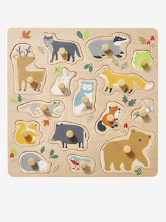Spielzeug-Baby-Tasten & Greifen-Baby Steckpuzzle „Tiere“ FSC®