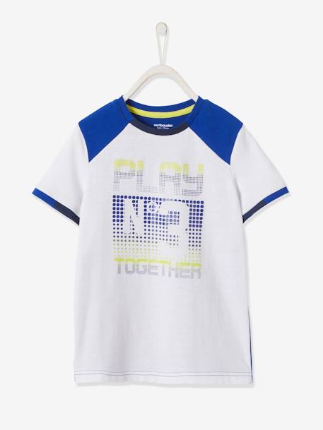 Jungen Sport T-Shirt, Funktionsmaterial  Oeko-Tex - weiß/blau - 1