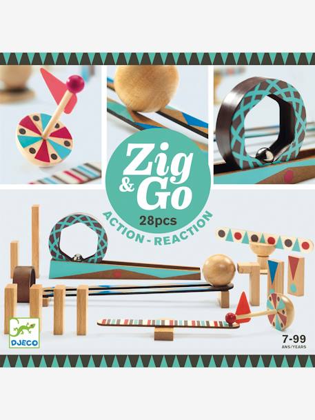 Dominoralley ZIG & GO DJECO, 28 Teile - mehrfarbig - 1