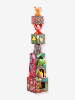 Spielzeug-Baby-Tasten & Greifen-Stapelturm „Maxi Topanijungle“ DJECO