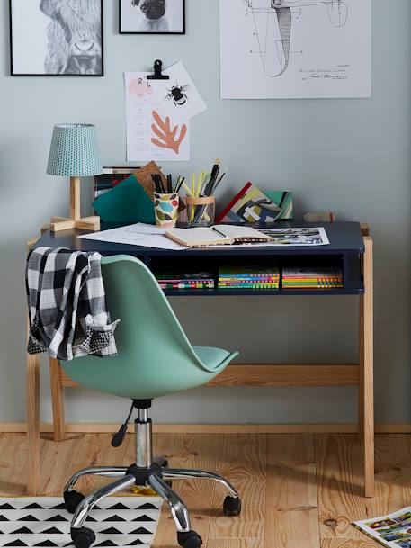 Kinder Schreibtisch „Architekt Junior' - blau+grün+rosa+weiß/natur - 5