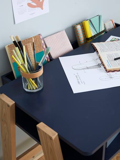 Kinder Schreibtisch „Architekt Junior' - blau+grün+rosa+weiß/natur - 8