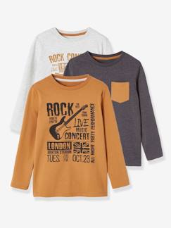 Jungenkleidung-Shirts, Poloshirts & Rollkragenpullover-Shirts-3er-Pack Jungen Shirts BASIC
