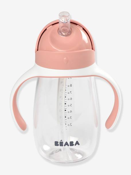 Baby Trinklernbecher mit Trinkhalm BEABA, 300 ml - grün+rosa - 4
