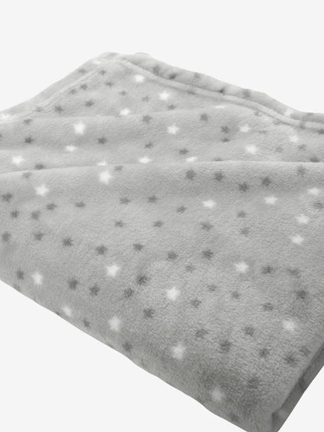 Baby Decke mit Sternen, Mikrofaser Oeko-Tex - dunkelblau polarstern+hellgrau - 6