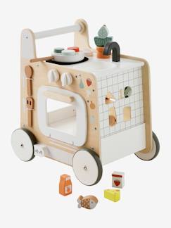 Spielzeug-Baby-Tasten & Greifen-3-in-1-Lauflernwagen mit Spielküche FSC®
