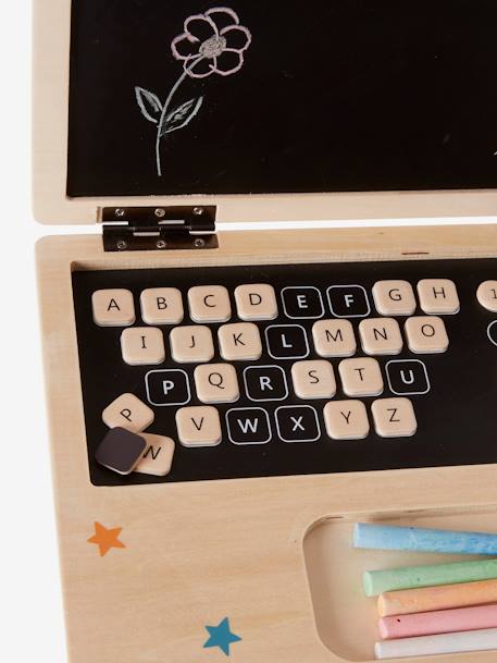 Spiel-Laptop aus Holz FSC® - schwarz/natur - 4