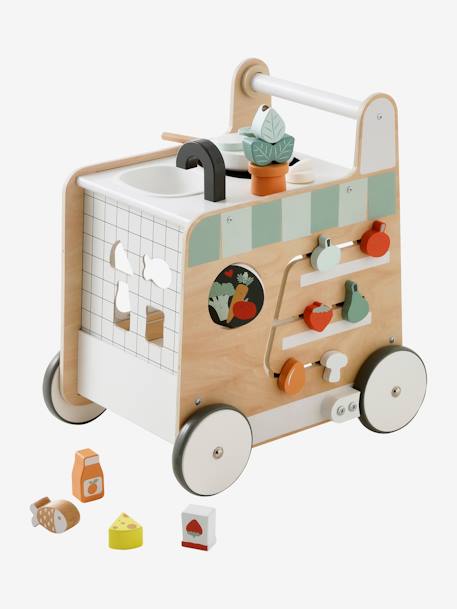 3-in-1-Lauflernwagen mit Spielküche FSC® - natur/weiß - 4
