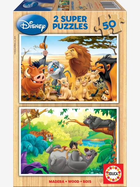 2er-Set Holzpuzzles, 50 Teile Disney Animals EDUCA - mehrfarbig - 1