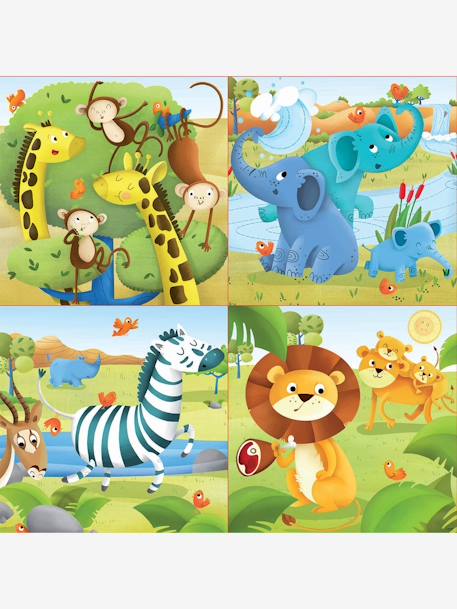 4er-Set Puzzles mit Wildtieren, 12-25 Teile EDUCA - mehrfarbig - 2