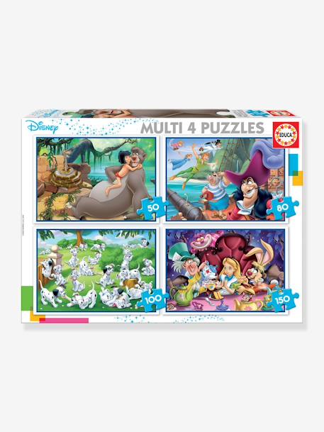 4er-Set Puzzles, 50-150 Teile MULTI 4 Disney CLASSICS EDUCA - mehrfarbig - 1