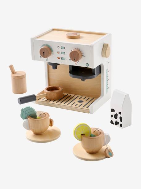 Kinder Kaffee- und Teemaschine aus Holz FSC® - mehrfarbig - 6