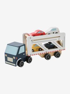 Spielzeug-Miniwelten, Konstruktion & Fahrzeuge-Fahrzeuge, Garagen & Züge-Abschleppwagen mit Autos, Holz FSC®