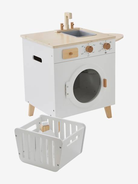 Kinder Waschmaschine und Bügelstation, Holz FSC® - weiß - 7