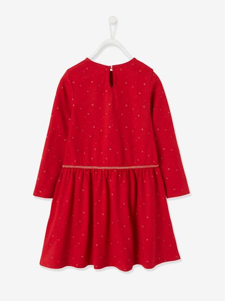 Mädchen Kleid mit Glanzsternen Oeko Tex® - pack rot/marine+tanne bedruckt - 2