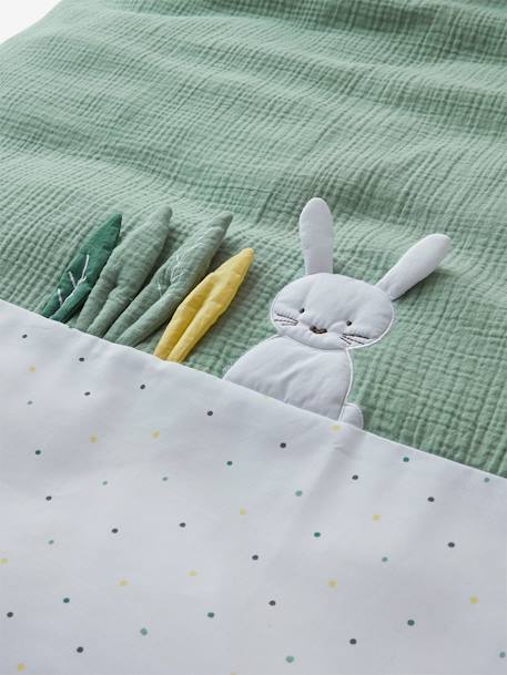 Baby Bettbezug ohne Kissenbezug MINZHASE mit Musselin Oeko-Tex - grün - 4