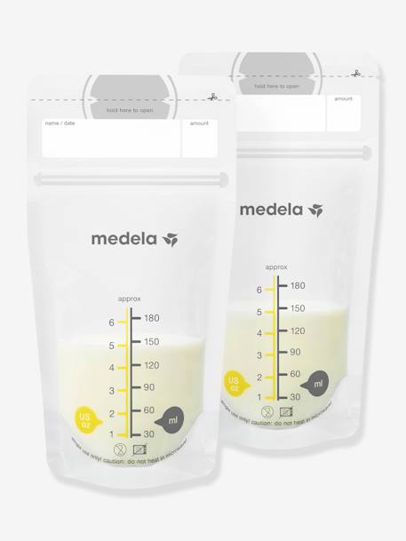 25er-Pack Muttermilchbeutel PUMP & SAFE MEDELA - transparent - 1