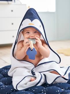 Babymode-Bademäntel & Badecapes-Baby Set aus Kapuzenbadetuch & Waschhandschuh PINGUIN Oeko Tex