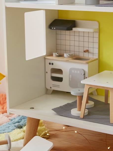 Küchenmöbel für Modepuppen aus Holz FSC® - mehrfarbig - 3