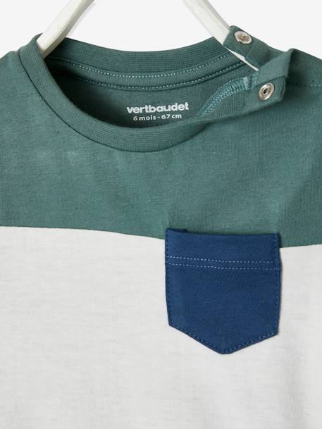 Jungen Baby T-Shirt, Colorblock Oeko-Tex - gelb+grün/weiß - 5