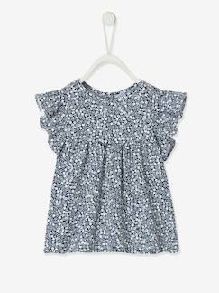 Shirts & Shorts-Babymode-Shirts & Rollkragenpullover-Mädchen Baby T-Shirt, Blumen Oeko-Tex