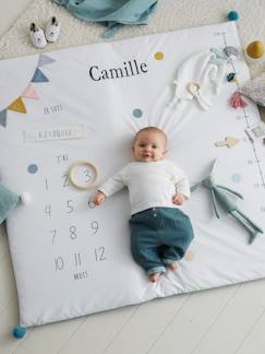 Spielzeug-Baby-Baby Meilenstein-Decke, auf Französisch, personalisierbar