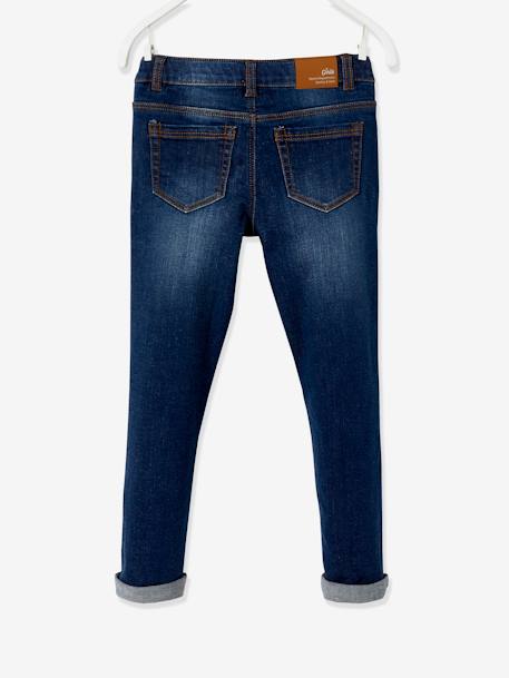 Bestickte Mädchen Slim-Fit-Jeans WATERLESS, Hüftweite REGULAR - dark blue - 6