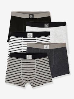 Jungenkleidung-Unterwäsche & Socken-5er-Pack Jungen Boxershorts BASIC Oeko-Tex