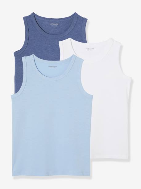 3er-Pack Jungen Unterhemden Oeko-Tex® - pack blau+pack grau - 1