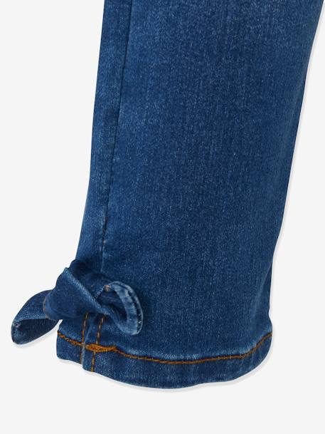 Mädchen 3/4-Jeans, Schleife Oeko-Tex® - bleached+double stone - 8