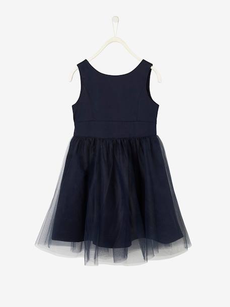 Festliches Mädchenkleid, Satin und Tüll - hellblau+marine+mint+weiß+zartrosa - 5