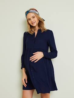 Umstandsmode-Stillmode-Hemdblusenkleid, Schwangerschaft und Stillzeit