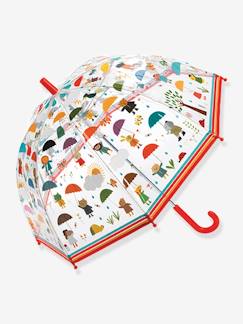 Jungenkleidung-Transparenter Kinder Regenschirm IM REGEN DJECO