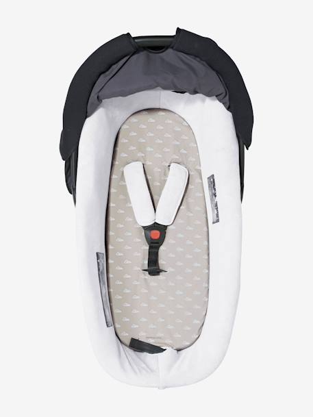 2er-Pack Schonbezüge für Babywannen/Kinderwagen - farblich sortiert+weiß + grau - 8