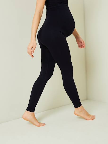 Nahtlose Leggings für die Schwangerschaft - schwarz - 6