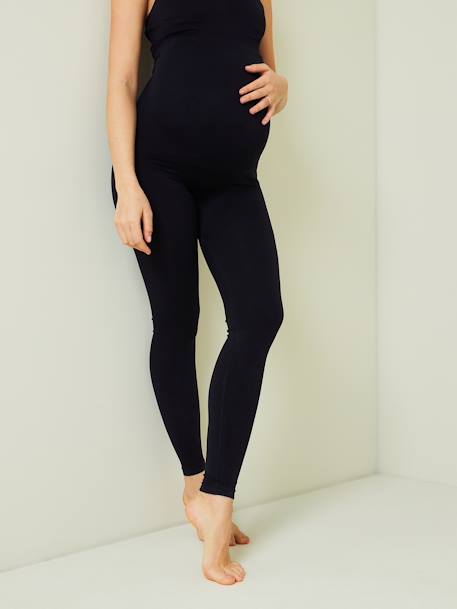 Nahtlose Leggings für die Schwangerschaft - schwarz - 2